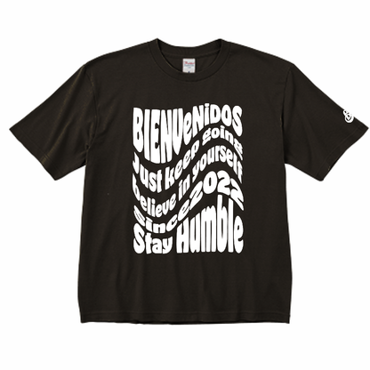 BVビックシルエット半袖Tシャツ ブラック X ホワイト OLA