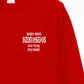 BVノーマルフィット長袖Tシャツ　レッド　FRENTE