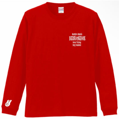 BVノーマルフィット長袖Tシャツ　レッド　FRENTE