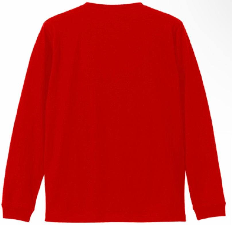 BVノーマルフィット長袖Tシャツ　レッド　FRENTE